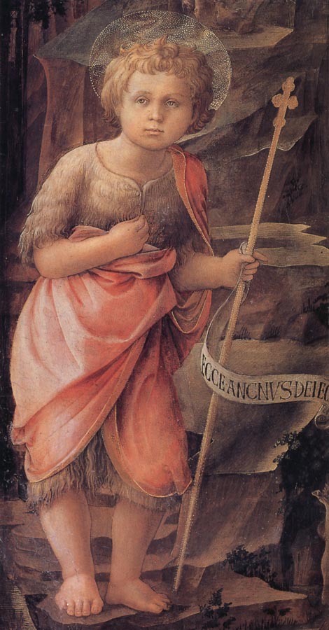 Fra Filippo Lippi Details of The Adoration of the Infant Jesus